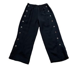 NWOT Fridaze Linen Redefined Black Ankle Pant Size S